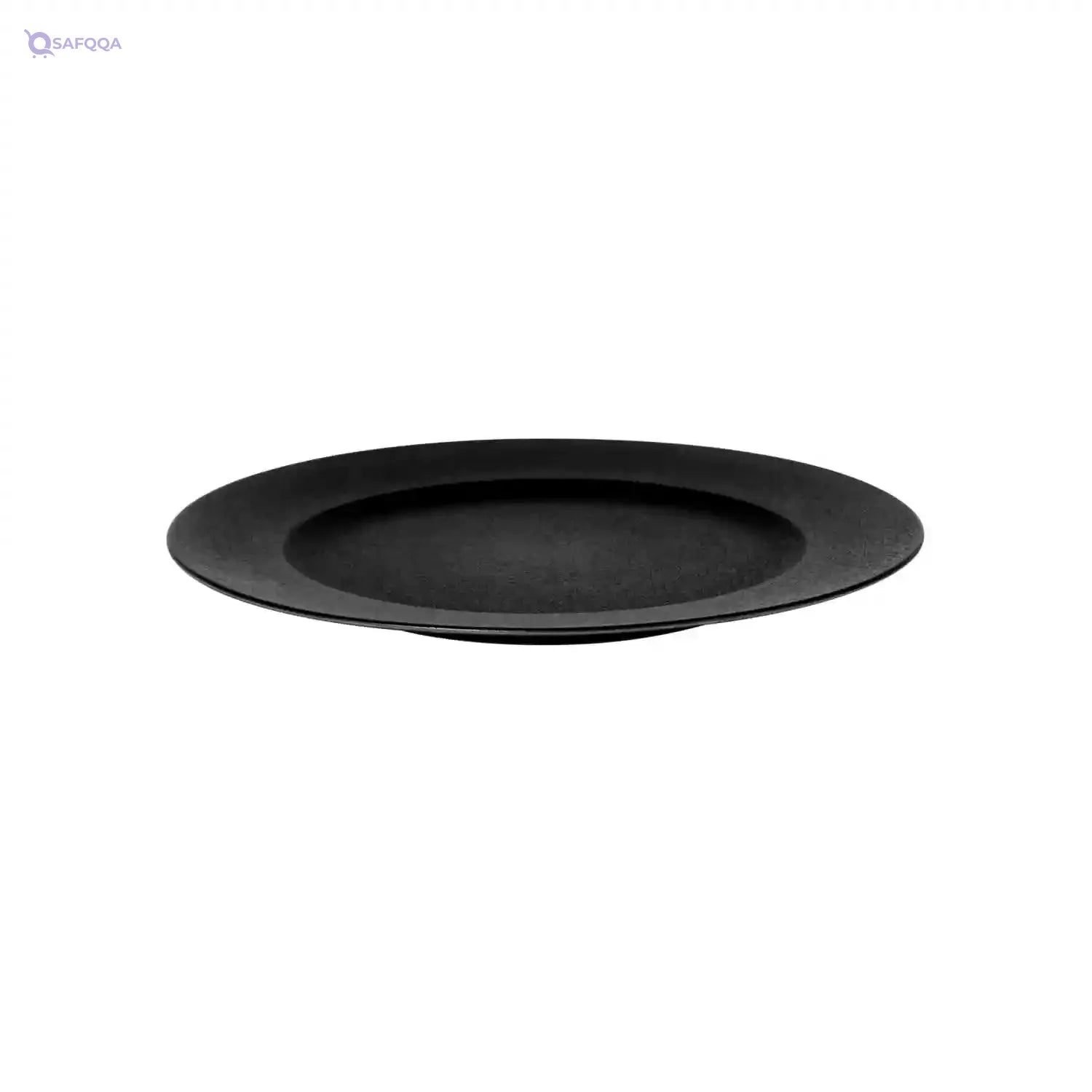 BARALEE Porcelain Ceramic Black Sand Flat Plate, 21 CM, Pack of 6 - Safqqa