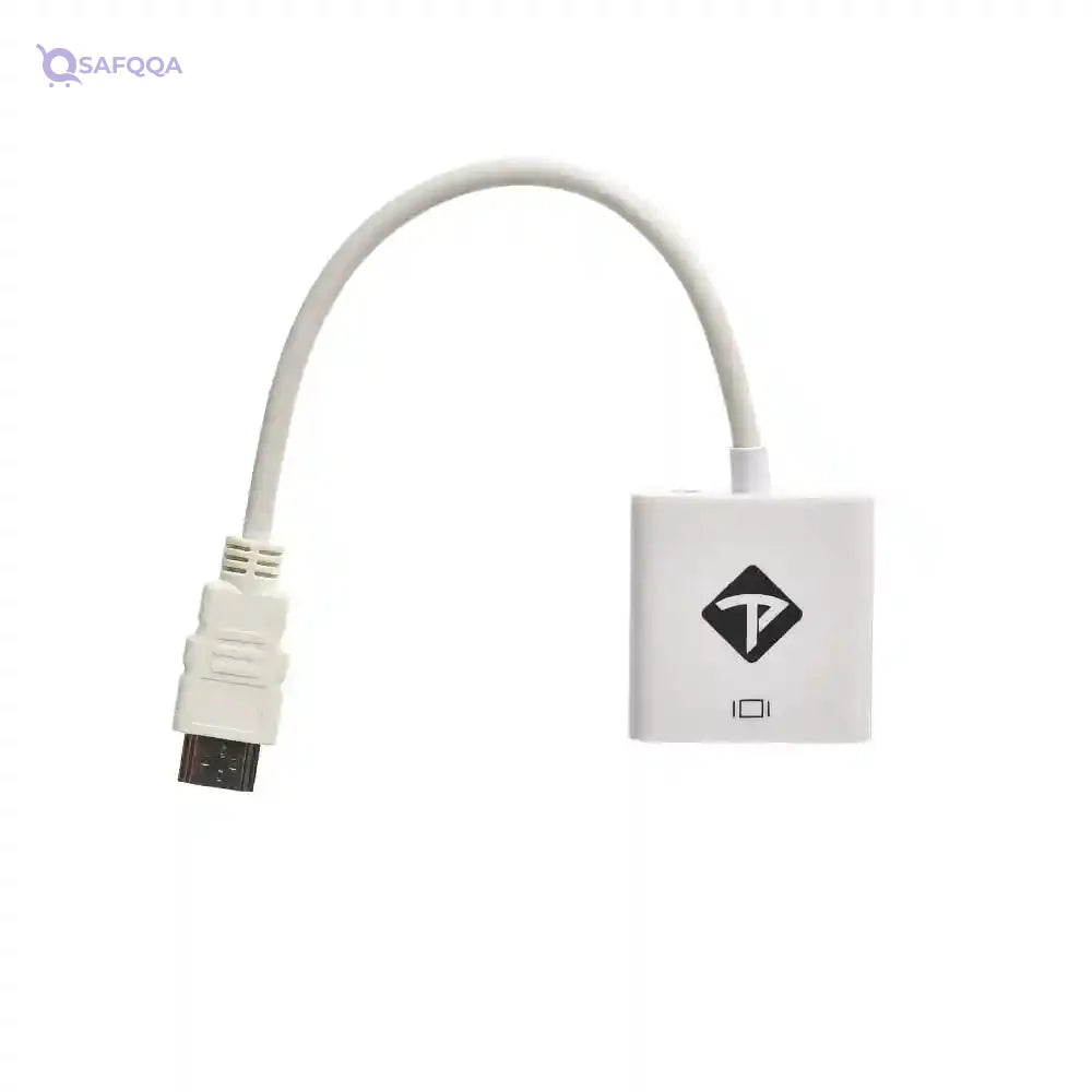 1080P Hdmi Male To Vga Female Video Converter Adapter Cable With Audio For Pc Dvd Hdtv 20Cm - White, USB - Safqqa Egypt