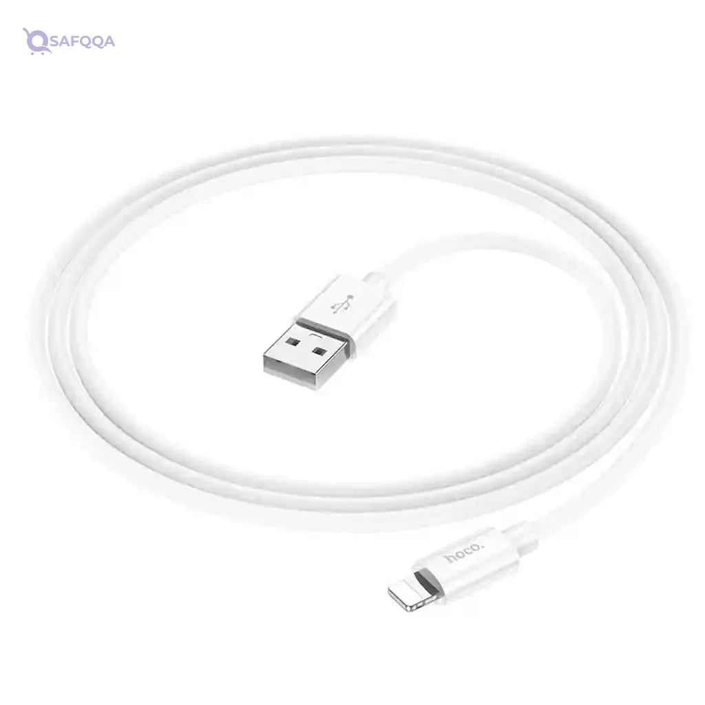 Hoco X87 Lightning Silicone Charging Cable 2.4A - Safqqa