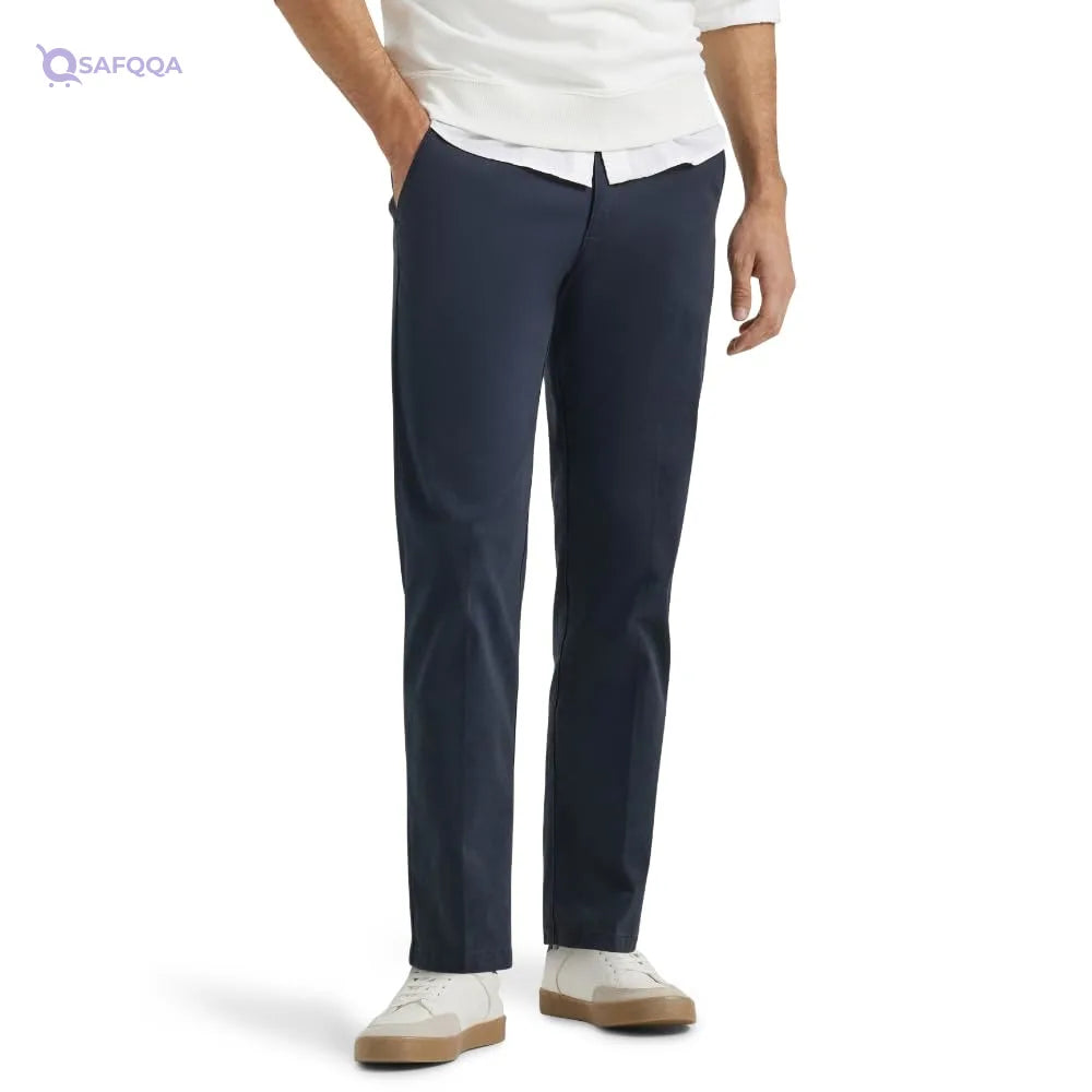 Lee Men's Extreme Motion Flat Front Slim Straight Pant – Casual Pants - Safqqa