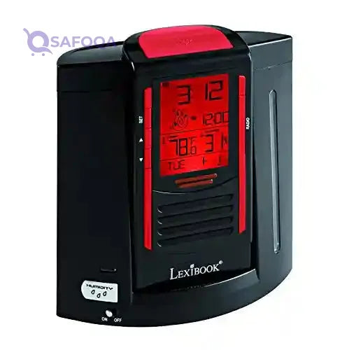 Lexibook - RL2000 - Radio Digital, Black, One Size, Modern, Unisex, Multi-Display, Tabletop, AC/Battery Powered, Clock - Safqqa
