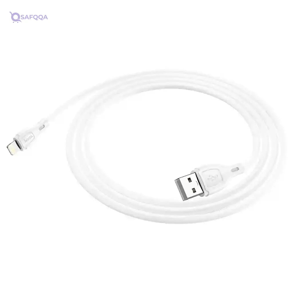 Hoco X61 Ultimate Silicone Charging & Data Transmission Cable (2.4A – 1M) – Lightning - Safqqa