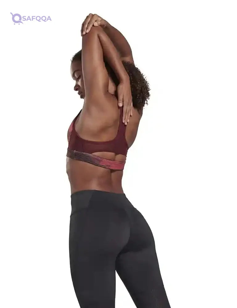 Reebok Women's Running Bra (GI6572_Maroon_34B) - Safqqa