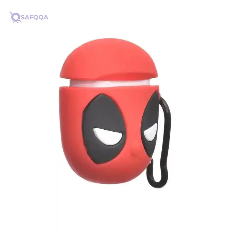 G-Power Silicone Full Cover AirPods Protective Case – Superhero Design with Ring Strap – Compatible with AirPods 1/2 - Safqqa