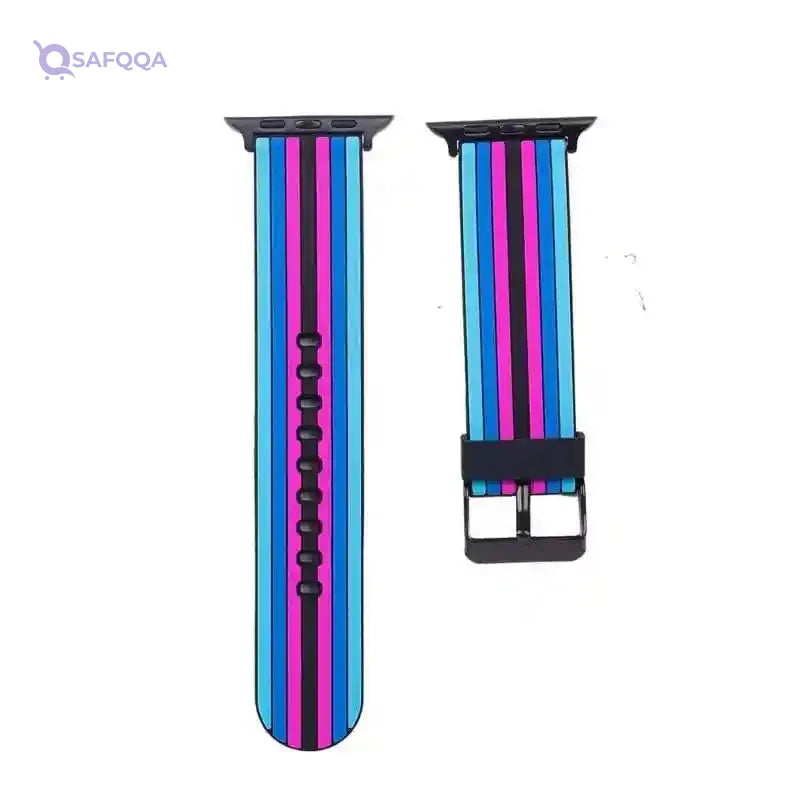 Generic Silicone Waterproof Watch Replacement Strap – Lines Design - Safqqa