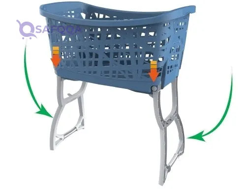 Bama Stand-Up Laundry Basket with Legs - Safqqa