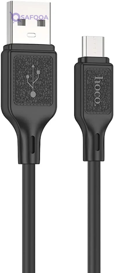 Hoco X90 - Cool Silicone Charging And Data Transmittion Cable , USB-A To Micro-USB Plug, Compatible With Samsung Huawei Xiaomi Oppo - Safqqa