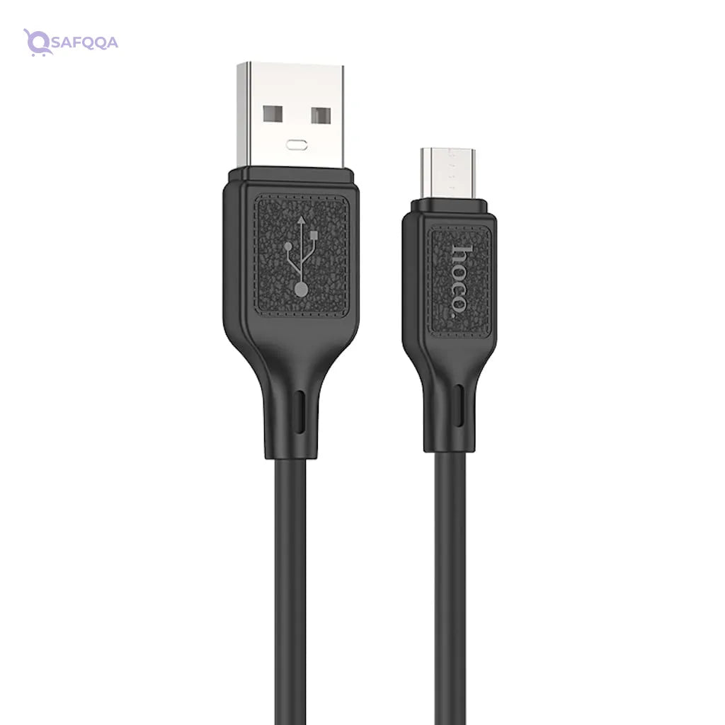 Hoco X90 - Cool Silicone Charging And Data Transmittion Cable , USB-A To Micro-USB Plug, Compatible With Samsung Huawei Xiaomi Oppo - Safqqa