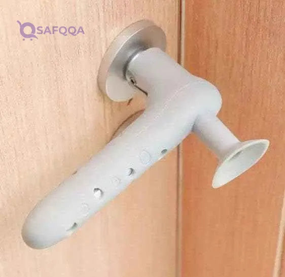 Silicone Door Stopper Anti-Collision - Adhesive Door Stopper Prevent Door from Colliding with Wall - Anti-Slip Silicone Door Handle for Door Fixing (2 Pack) - Safqqa