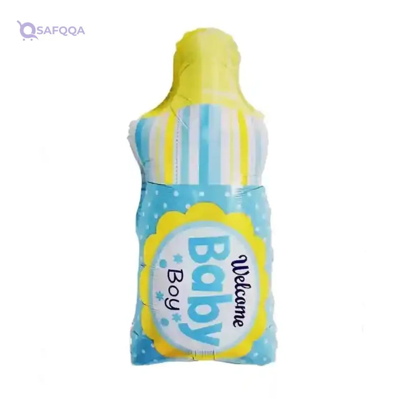Foil Large Feeding Bottle Shaped Balloon Can Fills With Air Or Helium And Made From High Quality Materials Specially For Baby Boys Shower Parties - Multi Color - Safqqa