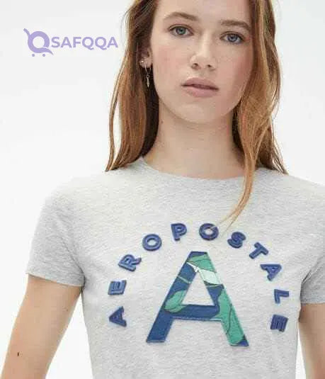 Aeropostale Women's Floral Logo Appliqué Graphic T-Shirt (Model 5726S22A) - Safqqa Egypt
