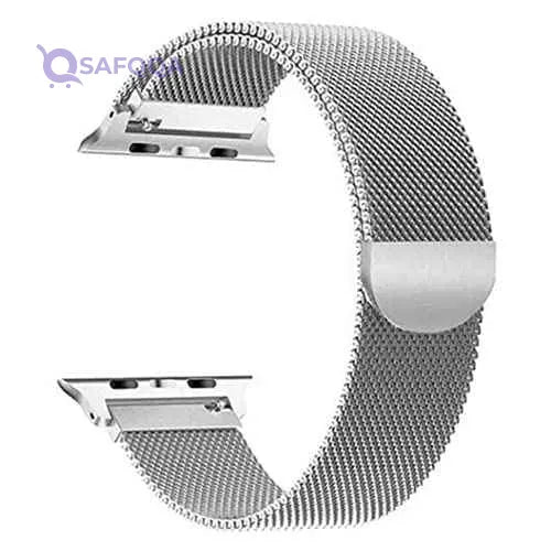 For smart watch milanese loop band 44mm for smart iwatch - silver - Safqqa Egypt