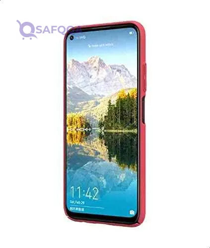 Nillkin super frosted back cover for huawei p40 lite - red - Safqqa