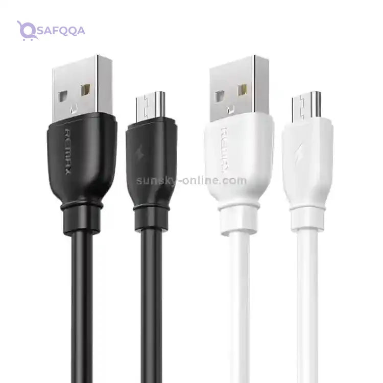 Remax rc-138m fast charging and data transmission lightning cable with 2.4a output 1000mm set of 2 pieces - white - Safqqa