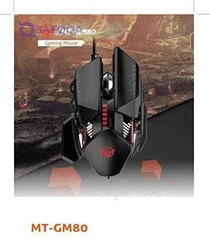 Meetion GM80 - Transformers Mechanical Gaming Mouse (4000 DPI) - For PC & Laptop - Black - Safqqa