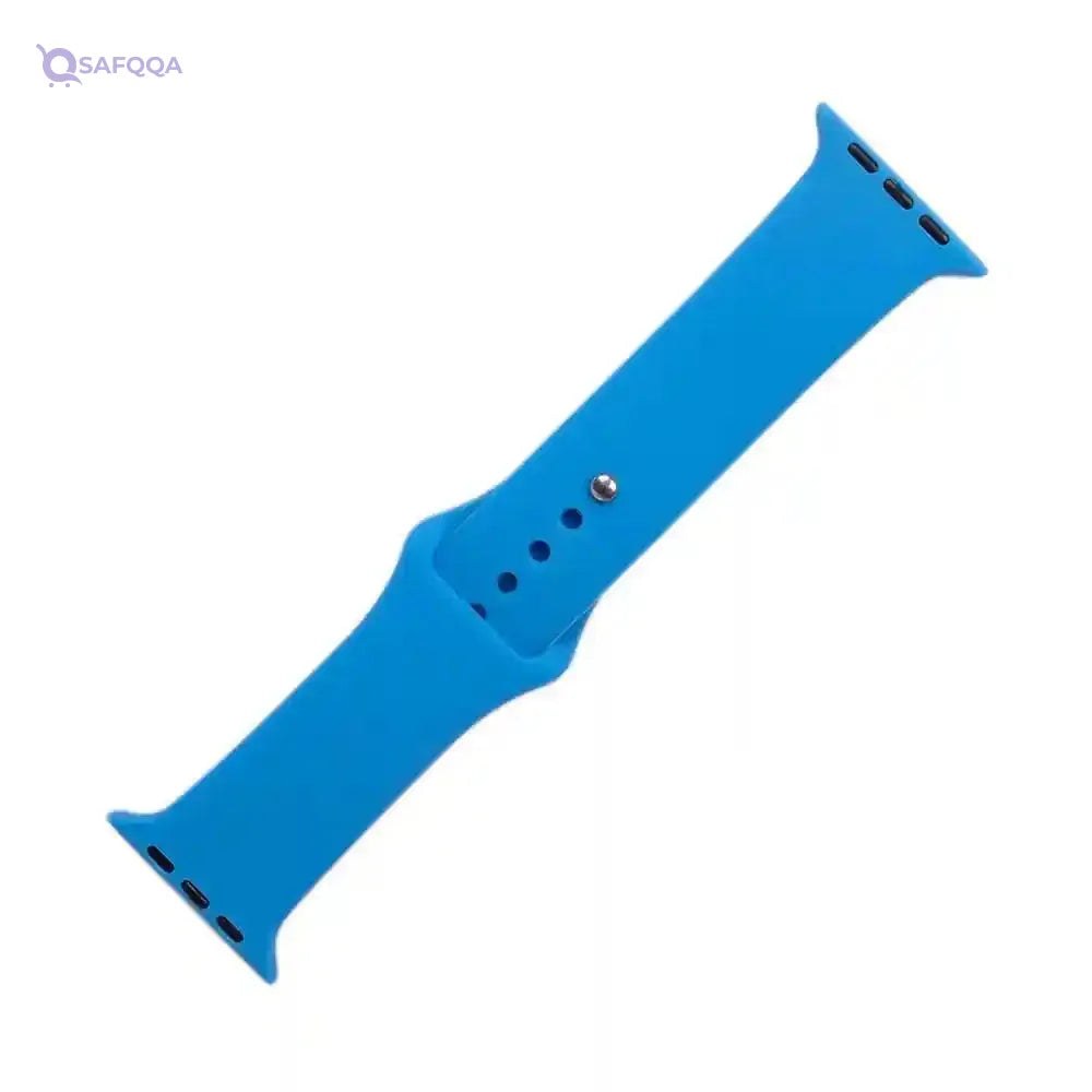 Generic Silicon Waterproof Watch Replacement Strap Compatible For Watch 42MM, 44MM Or 45MM - Blue - Safqqa Egypt