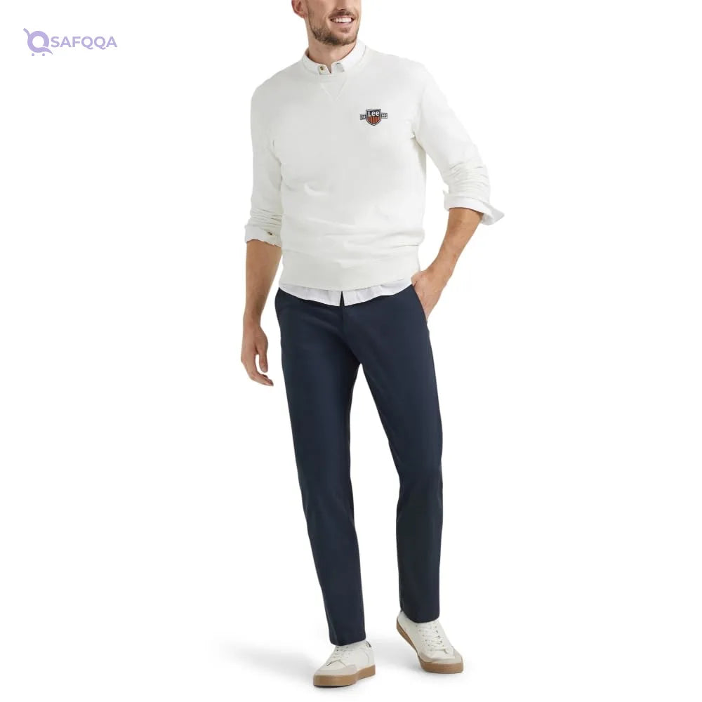 Lee Men's Extreme Motion Flat Front Slim Straight Pant – Casual Pants - Safqqa