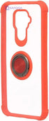 Generic Plastic Phone Case With Silicone Protection Edges And Metal Finger Holder Compatible With Huawei Mate 30 Lite/Nova 5i Pro 6.26 Inch - Red - Safqqa Egypt