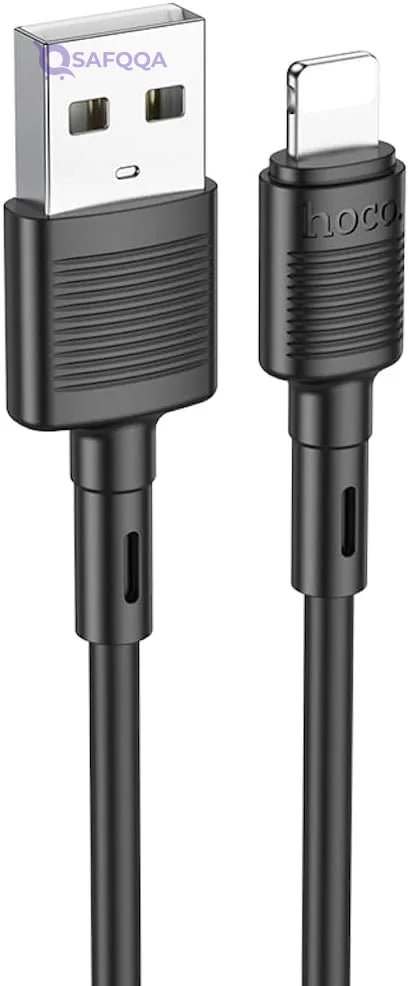 Hoco X83 - Victory Charging And Data Transmittion Cable (2.4A - 1M), USB-A To Lightning Plug, Compatible With Apple iPhone iPad Airpods - Safqqa