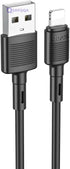 Hoco X83 - Victory Charging And Data Transmittion Cable (2.4A - 1M), USB-A To Lightning Plug, Compatible With Apple iPhone iPad Airpods - Safqqa