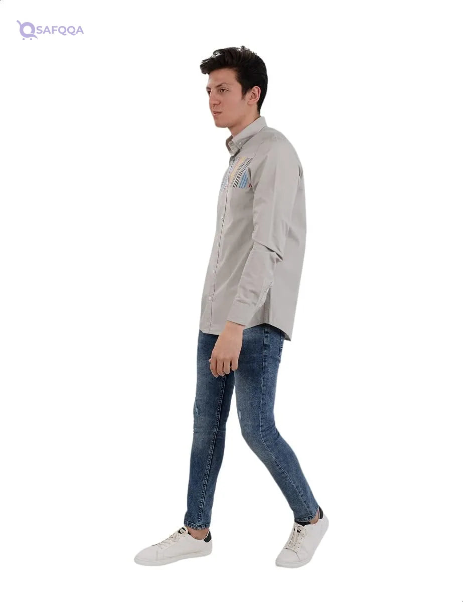 White Rabbit Shirt for Men Modern and versatile design - Safqqa
