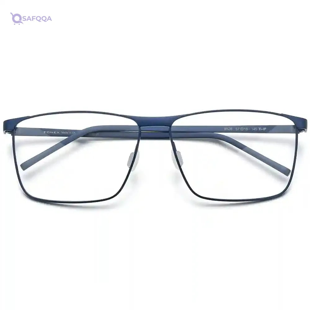 Fonex Pure Titanium Glasses Frame for Men,Square Full Rim Myopia Optical Eyeglasses - Safqqa