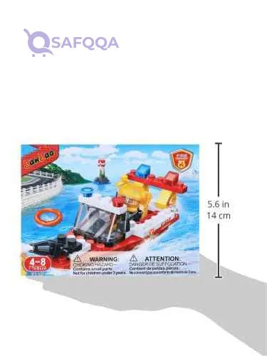 Banbao - Fire Series - Fire Rescue Boat (62 pieces)- Model 7199 - Safqqa Egypt