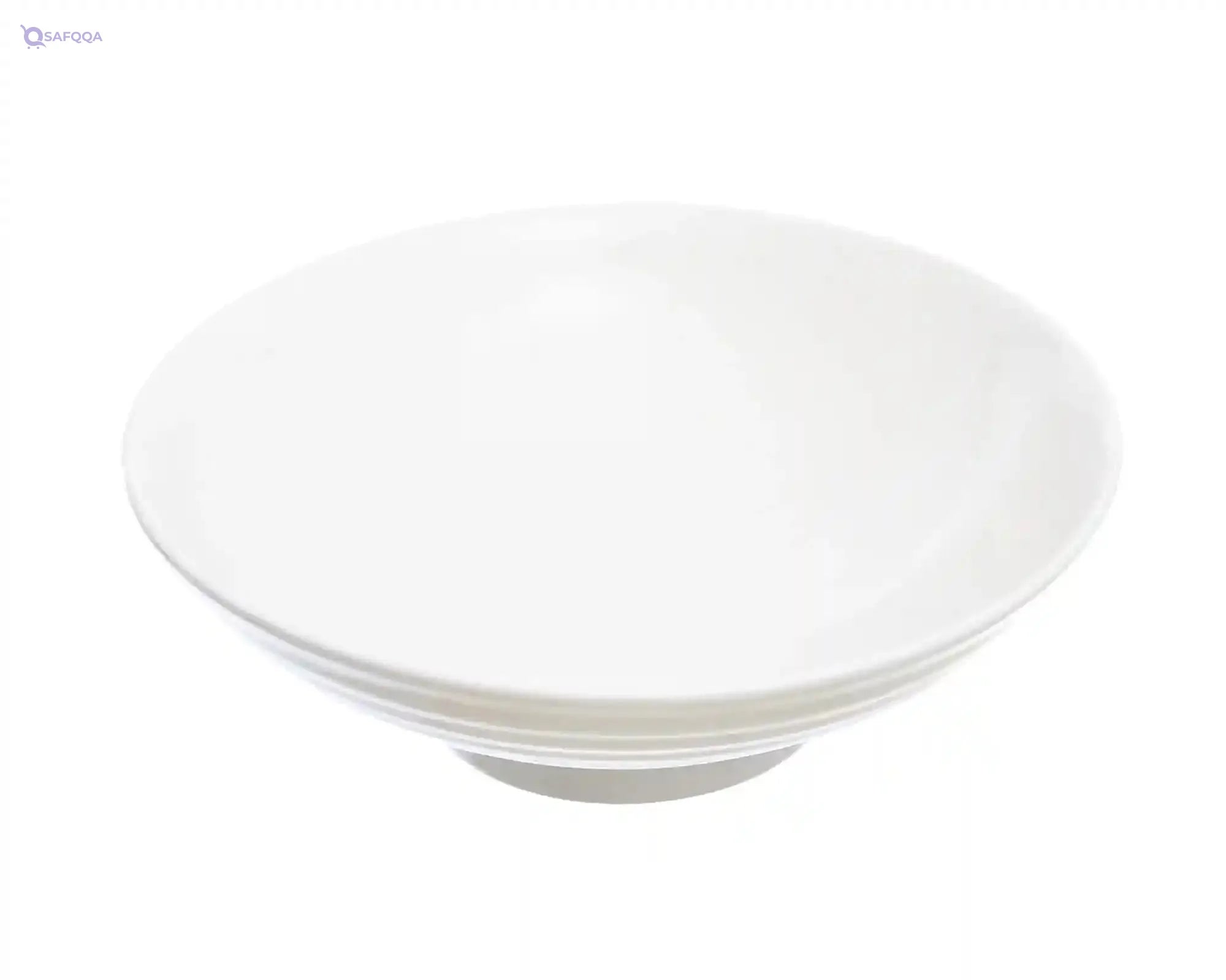 Rosa Porcelain Ribbed Bowl, 26 cm Size - Safqqa