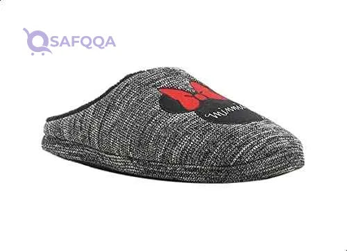 Leomil Minnie-Mouse Print Padded Slide Slippers For Girls - Safqqa