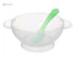 Plastic Food Set with Lid for Kids – 2 Pieces (Plate + Spoon) - Safqqa