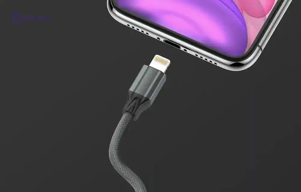 LDNIO LS441 Lightning 2.4A Fast charging Data Cable 1M Length - Grey - Safqqa Egypt