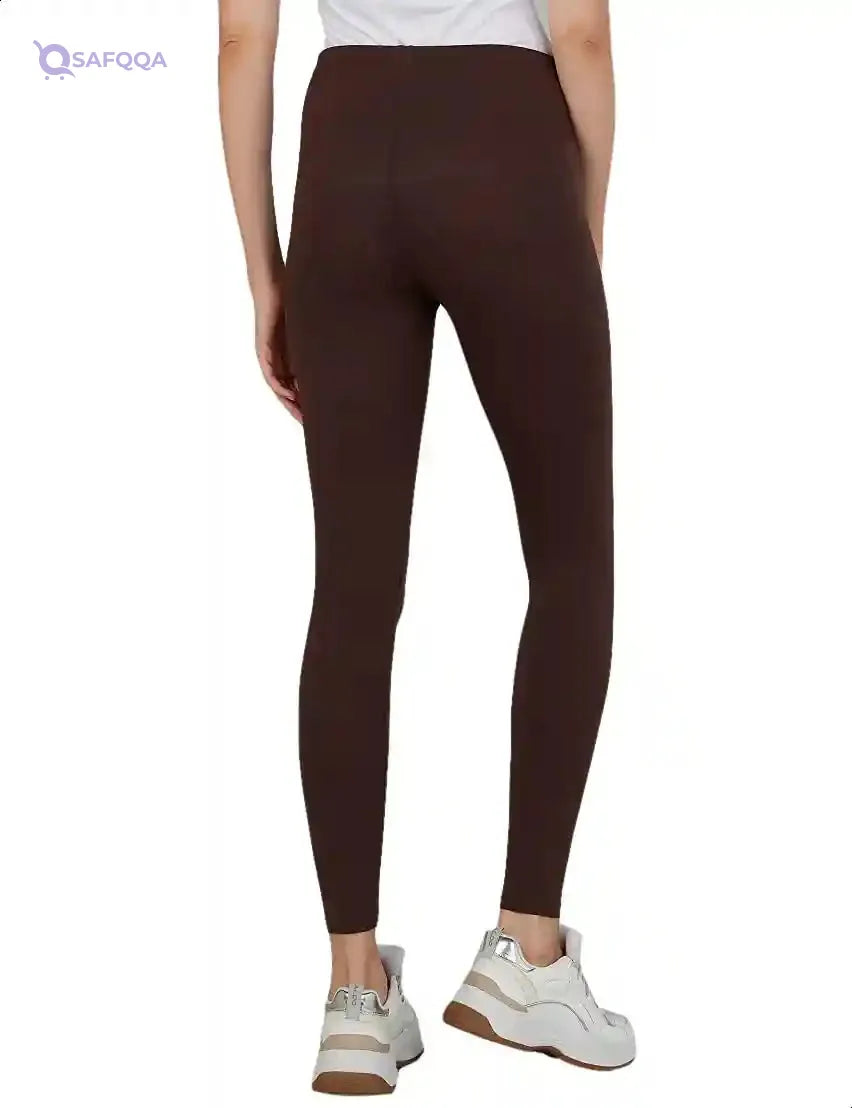 Splash Plain High-Waist Elastic Waist Leggings for Women S - Safqqa Egypt