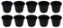 20cm Black Planter - Set of 1 Piece Black plant pots, from Macrame Art Space- No Box - Safqqa Egypt