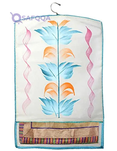 Fun Homes Non-Woven Hanging Saree Cover with Back Zipper Compartment - Safqqa