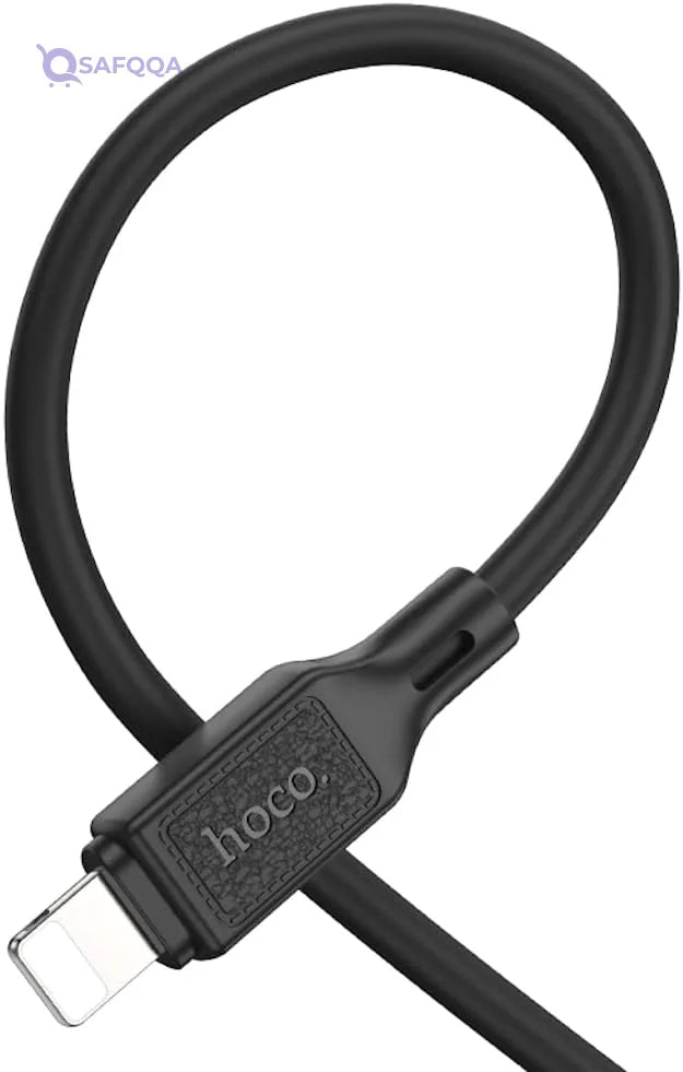 Hoco Silicone Charging And Data Transfer Cable Compatible With iPhones , 1 meters - Safqqa