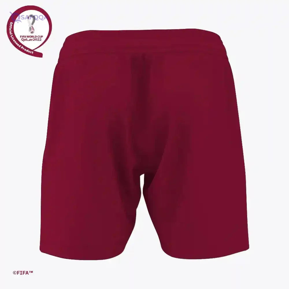 FIFA World Cup Qatar 2022 QATAR MEN'S SHORTS - BURGUNDY - Safqqa Egypt