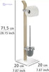 WENKO 20397100 Free standing toilet brush Samona Nature - Steel, 20 x 71.5 x 20 cm, Chrome-Damage Box - Safqqa
