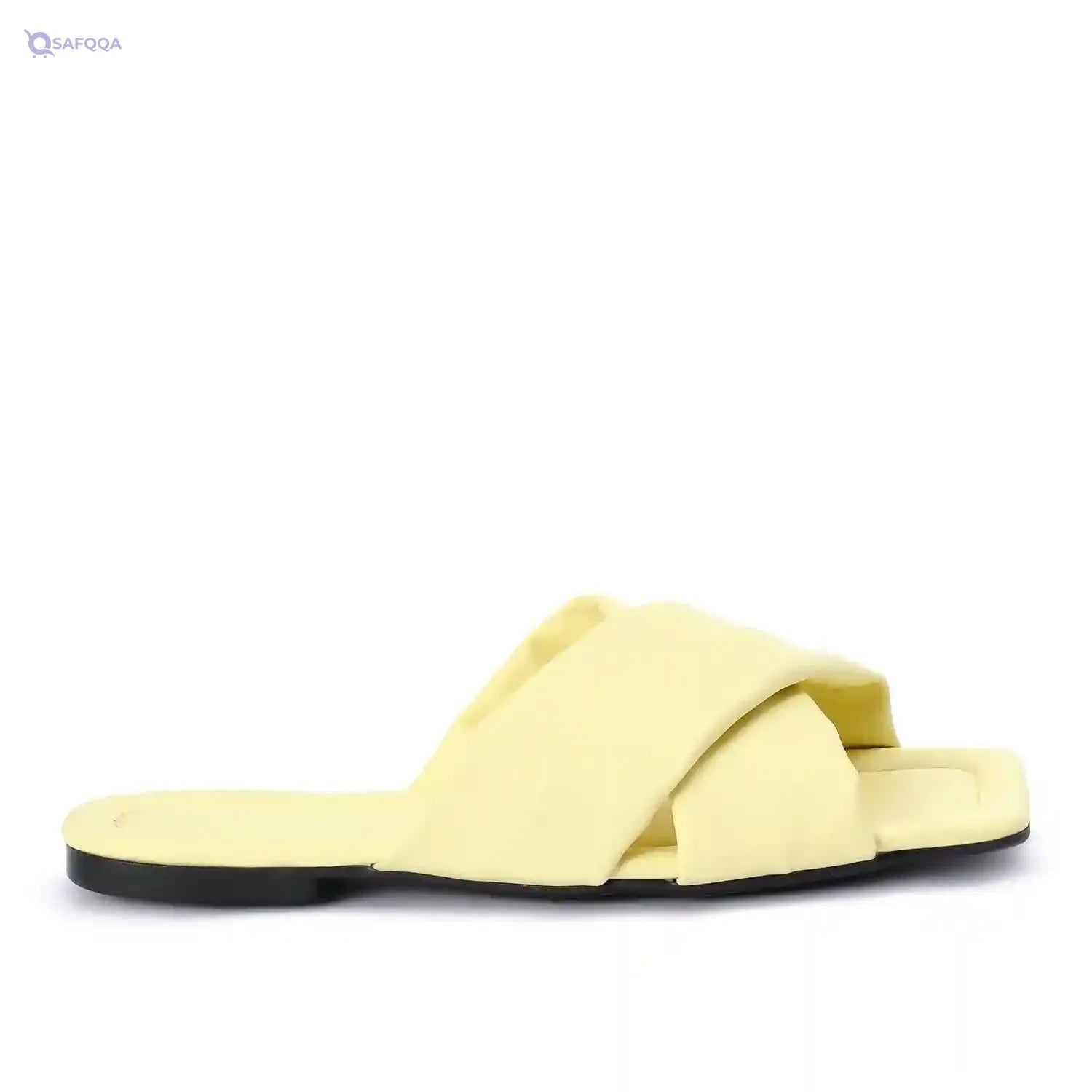 womens Wide Cross Strap Slippers Flip-Flop - Safqqa Egypt