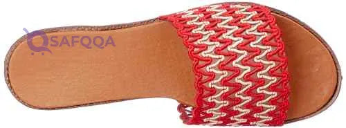 sway 1 c.m slippers,cotton lace fabric strap - Safqqa Egypt