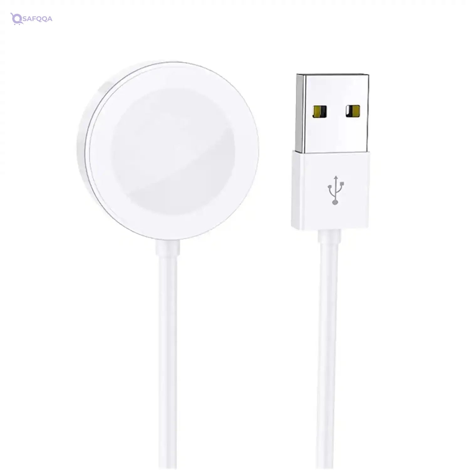 Borofone BQ13 wireless charger for iWatch - white, USB - Safqqa Egypt