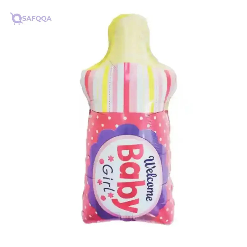 Feeding Bottle Foil Balloon – Perfect for Baby Girl Shower Parties - Safqqa