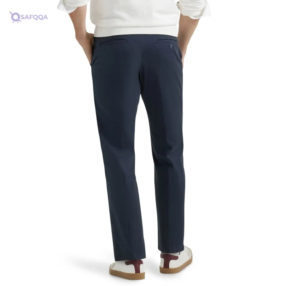 Lee Men's Extreme Motion Flat Front Slim Straight Pant – Casual Pants - Safqqa