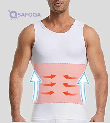 Henicepte Men Slimming Tummy Control Chest Compression Hide Gynecomastia Undershirt Shapewear - Safqqa Egypt