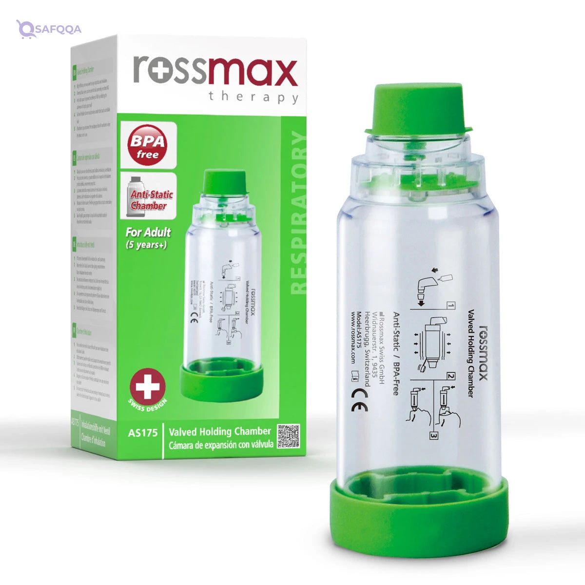 Rossmax Aerospacer AS175 Adult | Asthma Inhaler Spacer for Adults - Safqqa