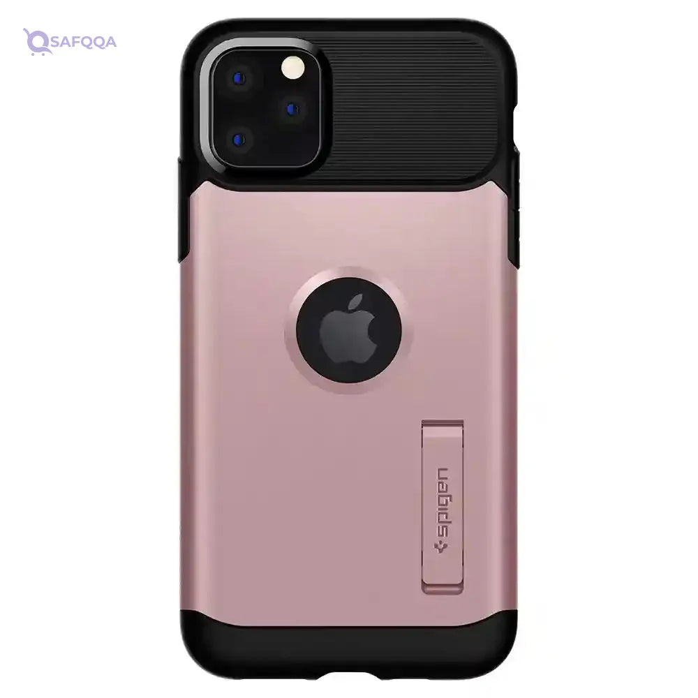 Spigen 077cs27101 slim armor back cover for iphone 11 pro mobile phone - rose gold - Safqqa Egypt