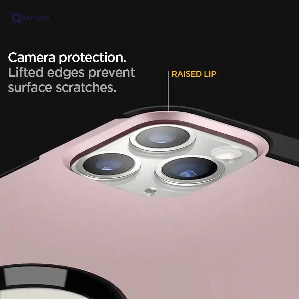 Spigen 077cs27242 tough armor back cover for iphone 11 pro mobile phone - rose gold - Safqqa Egypt