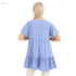 JAMILA Women Short Sleeves Tiered Deep V Neck Dress - Safqqa Egypt
