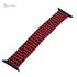 Generic Fabric Adjustable Watch Strap With Zigzag Design For Unisex Compatible With Watch Band 42/44 MM - Black Red - Safqqa Egypt