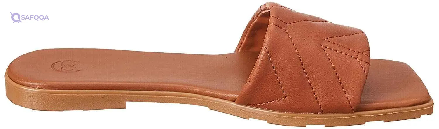 Club Aldo Quilted Square Toe Flat Slides for Women - Safqqa Egypt