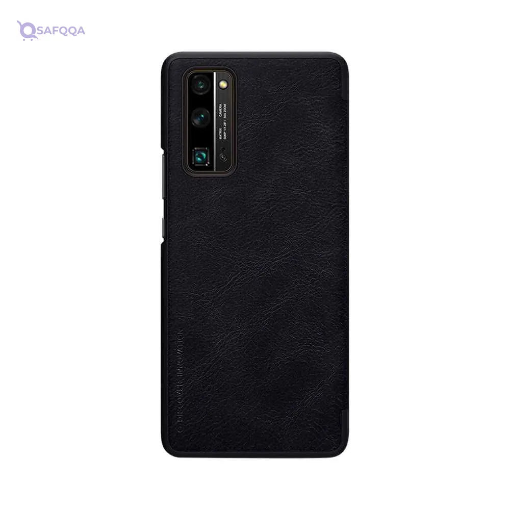 Nillkin Qin Leather Series Cover Case Designed For Huawei Honor 30 Pro/Honor 30 Pro Plus - Black - Safqqa Egypt